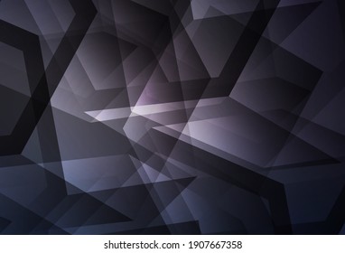 Dark Gray vector abstract mosaic background. Glitter abstract illustration with an elegant triangles. Triangular pattern for your design.