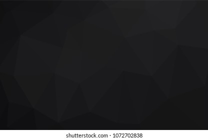Dark Gray vector abstract polygonal pattern. Triangular geometric sample with gradient.  Brand-new style for your business design.