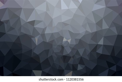 Dark Gray vector abstract polygonal background. Polygonal abstract illustration with gradient. Template for cell phone's backgrounds.