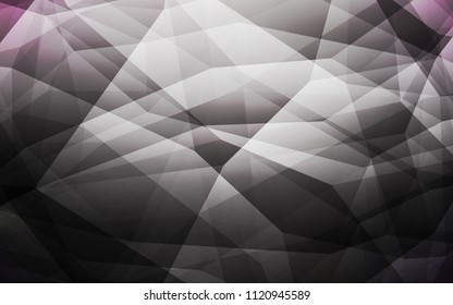 Dark Gray vector abstract polygonal template. Triangular geometric sample with gradient.  Pattern for a brand book's backdrop.