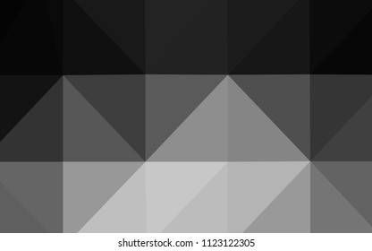 Dark Gray vector abstract polygonal pattern. Polygonal abstract illustration with gradient. Triangular pattern for your business design.