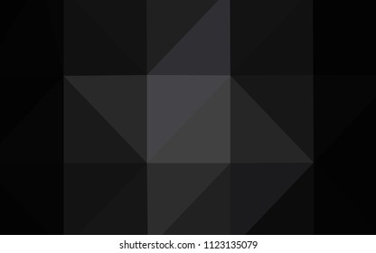 Dark Gray vector abstract polygonal template. Glitter abstract illustration with an elegant design. That pattern can be used as a part of a brand book.