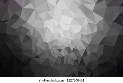 Dark Gray vector abstract polygonal background. Colorful illustration in polygonal style with gradient. Pattern for a brand book's backdrop.
