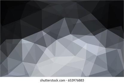 Dark Gray vector abstract textured polygonal background. Blurry triangle design. Pattern can be used for background.