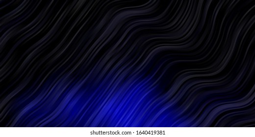 Dark Gray vector backdrop with bent lines. Colorful illustration, which consists of curves. Best design for your posters, banners.