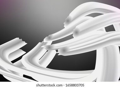 Dark Gray vector backdrop with bent lines. Geometric illustration in abstract style with gradient.  Template for cell phone screens.