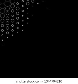 Dark Gray vector backdrop with circles. Abstract decorative design in gradient style with bubbles. New template for your brand book.