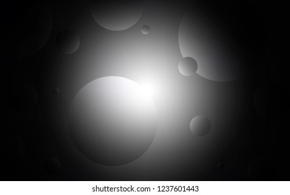Dark Gray vector backdrop with dots. Glitter abstract illustration with blurred drops of rain. Pattern can be used as texture of wallpapers.