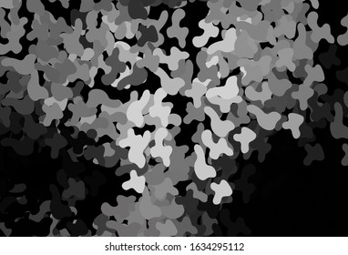 Dark Gray vector backdrop with memphis shapes. Simple colorful illustration with abstract gradient shapes. Elegant design for wallpapers.
