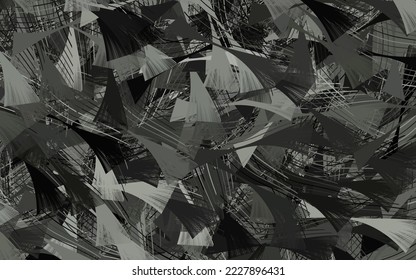 Dark Gray vector backdrop with memphis shapes.