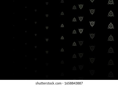 Dark Gray vector backdrop with mystery symbols. Retro design in abstract style with witchcraft forms. Simple base for your occult design.