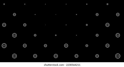 Dark Gray vector backdrop with mystery symbols. Illustration with magical signs of spiritual power. Background for esoteric, mystic designs.