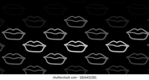 Dark Gray vector backdrop with woman's power symbols. Illustration with signs of women's strength and power. Design for International Women’s Day.