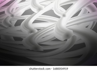 Dark Gray vector backdrop with wry lines. A circumflex abstract illustration with gradient. Colorful wave pattern for your design.