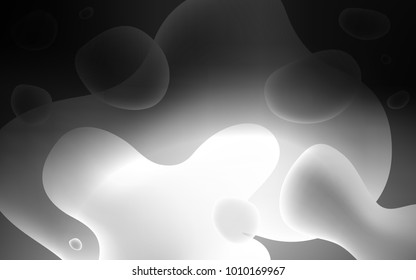 Dark Gray vector background with abstract circles. Modern gradient abstract illustration with bandy lines. The elegant pattern for brand book.