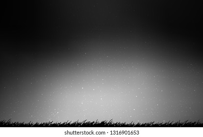 Dark Gray vector background with astronomical stars. Shining illustration with sky stars on abstract template. Pattern for astronomy websites.