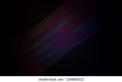Dark Gray vector background with astronomical stars. Blurred decorative design in simple style with galaxy stars. Pattern for futuristic ad, booklets.