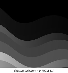Dark Gray vector background with bent lines. Colorful illustration with curved lines. Pattern for websites, landing pages.