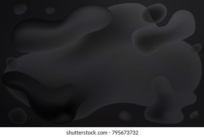 Dark Gray vector background with bent ribbons. A vague circumflex abstract illustration with gradient. The template for cell phone backgrounds.