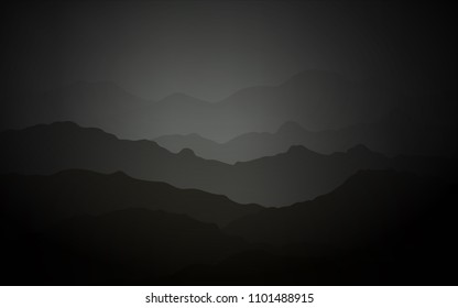 Dark Gray vector background with bubble shapes. Shining crooked illustration in mountain style. A completely new memphis design for your business.