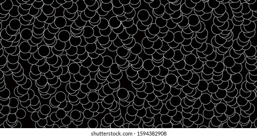 Dark Gray vector background with bubbles. Abstract decorative design in gradient style with bubbles. New template for a brand book.
