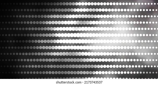 Dark Gray vector background with circles. Abstract decorative design in gradient style with bubbles. Design for your commercials.