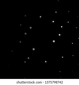 Dark Gray vector background with colorful stars. Colorful illustration in abstract style with gradient stars. Pattern for wrapping gifts.