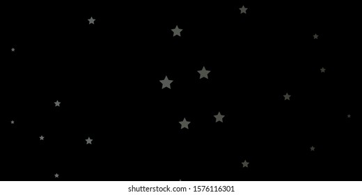 Dark Gray vector background with colorful stars. Modern geometric abstract illustration with stars. Pattern for websites, landing pages.