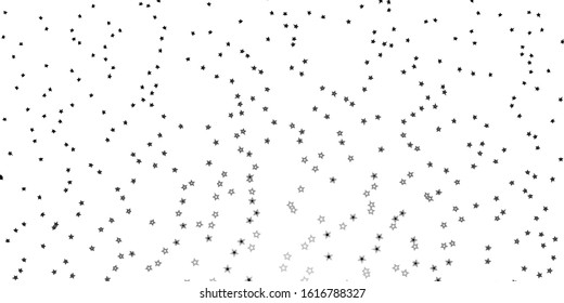 Dark Gray vector background with colorful stars. Modern geometric abstract illustration with stars. Pattern for new year ad, booklets.