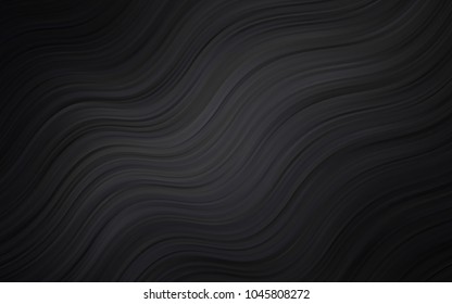 Dark Gray vector background with curved circles. Shining crooked illustration in marble style. Marble design for your web site.