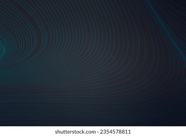 Dark Gray vector background with curved lines. Smart illustration in abstract style with gradient lines.  Pattern for your design.