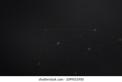 Dark Gray vector background with dots and lines. Design with connection of dots and lines on colorful background. New design for ad, poster, banner of your website.