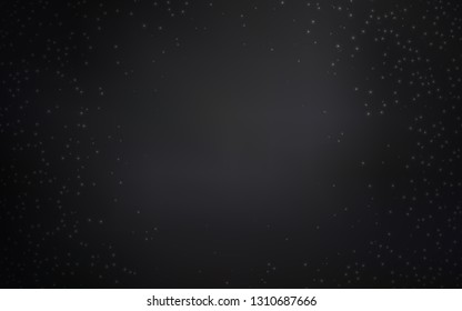 Dark Gray vector background with galaxy stars. Glitter abstract illustration with colorful cosmic stars. Pattern for futuristic ad, booklets.