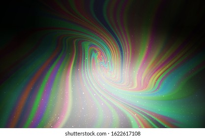 Dark Gray vector background with galaxy stars. Space stars on blurred abstract background with gradient. Template for cosmic backgrounds.