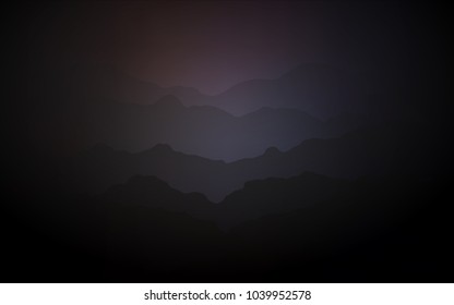 Dark Gray vector background with liquid shapes. Shining illustration, which consist of blurred lines, circles. Mountain style for your business design.