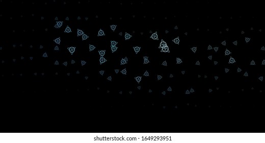 Dark Gray vector background with occult symbols. Retro design in abstract style with witchcraft forms. Background for esoteric, mystic designs.