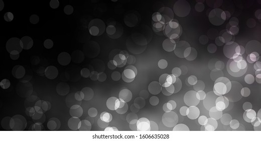 Dark Gray vector background with spots. Abstract colorful disks on simple gradient background. Pattern for websites.