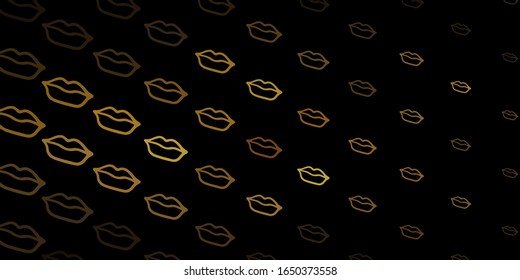 Dark Gray vector background with woman symbols. Abstract illustration with a depiction of women's power. Design for International Women’s Day.
