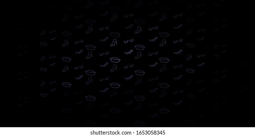 Dark Gray vector background with woman symbols. Simple design in abstract style with women’s rights activism. Elegant design for wallpapers.