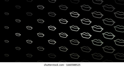 Dark Gray vector background with woman symbols. Colorful illustration with gradient feminism shapes. Best design to show the power of women.