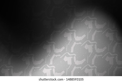 Dark Gray vector background with wry lines. Modern gradient abstract illustration with bandy lines. New composition for your brand book.