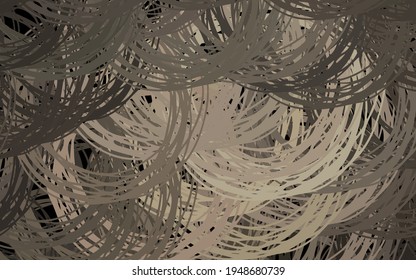 Dark Gray vector background with wry lines. Brand new colorful illustration in curved style. Texture for booklets, leaflets.
