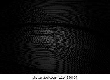 Dark Gray vector background with wry lines. Brand new colorful illustration in curved style. A sample for your ideas.