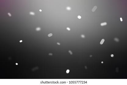 Dark Gray vector background with xmas snowflakes. Decorative shining illustration with snow on abstract template. New year design for your ad, poster, banner.