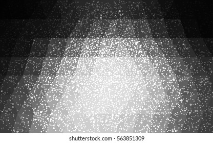Dark Gray vector christmas polygon background. Low poly Illustration consisting of triangles with snowflakes. Texture, seamless background of New Year celebration.