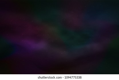 Dark Gray vector cover with astronomical stars. Glitter abstract illustration with colorful cosmic stars. Best design for your ad, poster, banner.