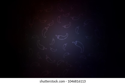 Dark Gray vector cover with chili peppers. Beautiful colored illustration with peppers in doodle style. Pattern for ad, booklets, leaflets of restaurants.