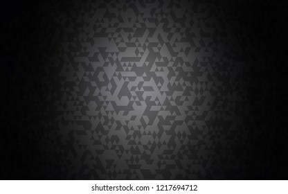 Dark Gray vector cover in polygonal style. Abstract gradient illustration with triangles. Modern template for your landing page.