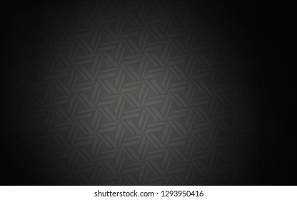 Dark Gray vector cover with polygonal style. Glitter abstract illustration with triangular shapes. Pattern for commercials.