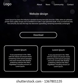 Dark Gray vector design ui kit with universe stars. Decorative ui kit design in abstract style with colorful sky. Simple colorful design for websites.